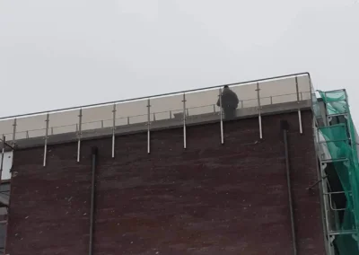 Balkonų turėklai 28 Stiklo stogo